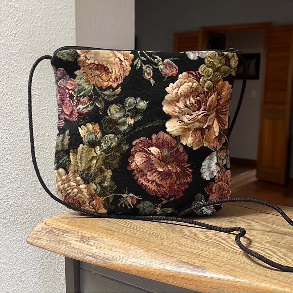 Tapestry Vintage Floral Crossbody Bag